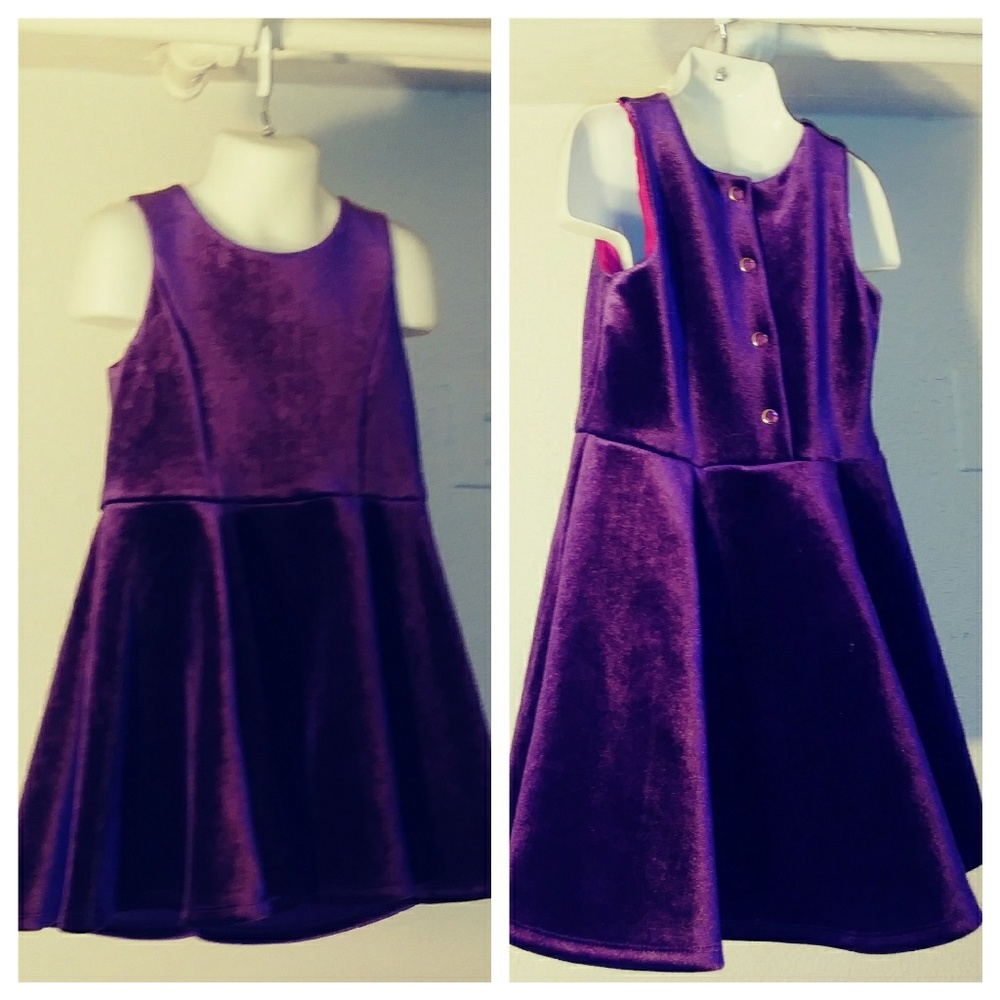 💜🎀📷🎈Lush Purple Velour Party & Holiday Dress💜